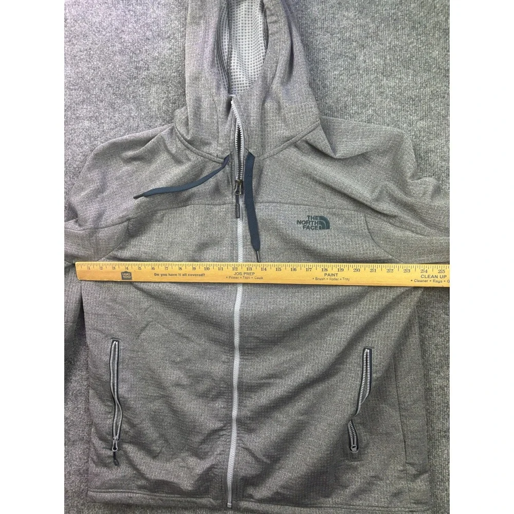 The North Face Needit Full Zip Hoodie Mens XL Waffle Lined Grid Fleece Jacket